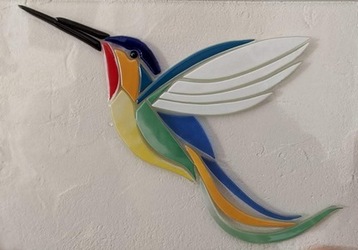 Plaque décorative colibri après fusion