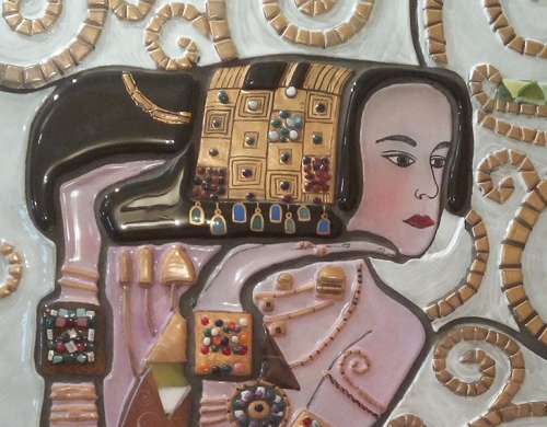 Détail d'un élément de la frise Stoclet de Klimt